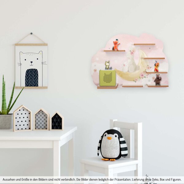 Hasenmama & Baby Musikbox-Regal aus MDF –...