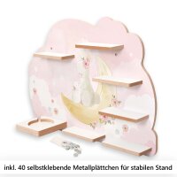 Hasenmama & Baby Musikbox-Regal aus MDF – passend für Toniebox® & Figuren