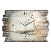 Steg Designer-Wanduhr aus Holz – leises Uhrwerk