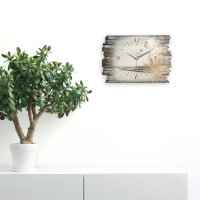 Steg Designer-Wanduhr aus Holz – leises Uhrwerk