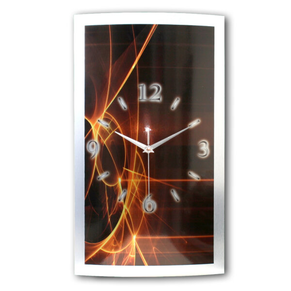 Golden Brown – gewölbte 3D Metallic-Wanduhr...