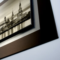 Dresden – 3D Alu Metallic Wandbild aus gebürstetem Aluminium
