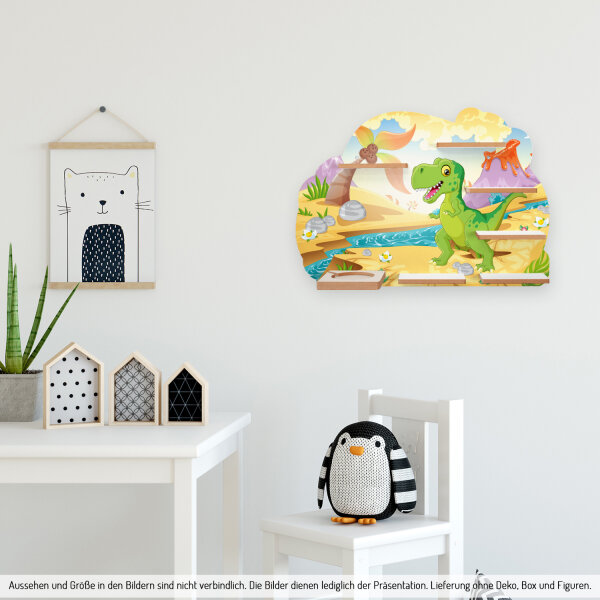 Little Dino Musikbox-Regal aus MDF – passend für Toniebox® & Figuren