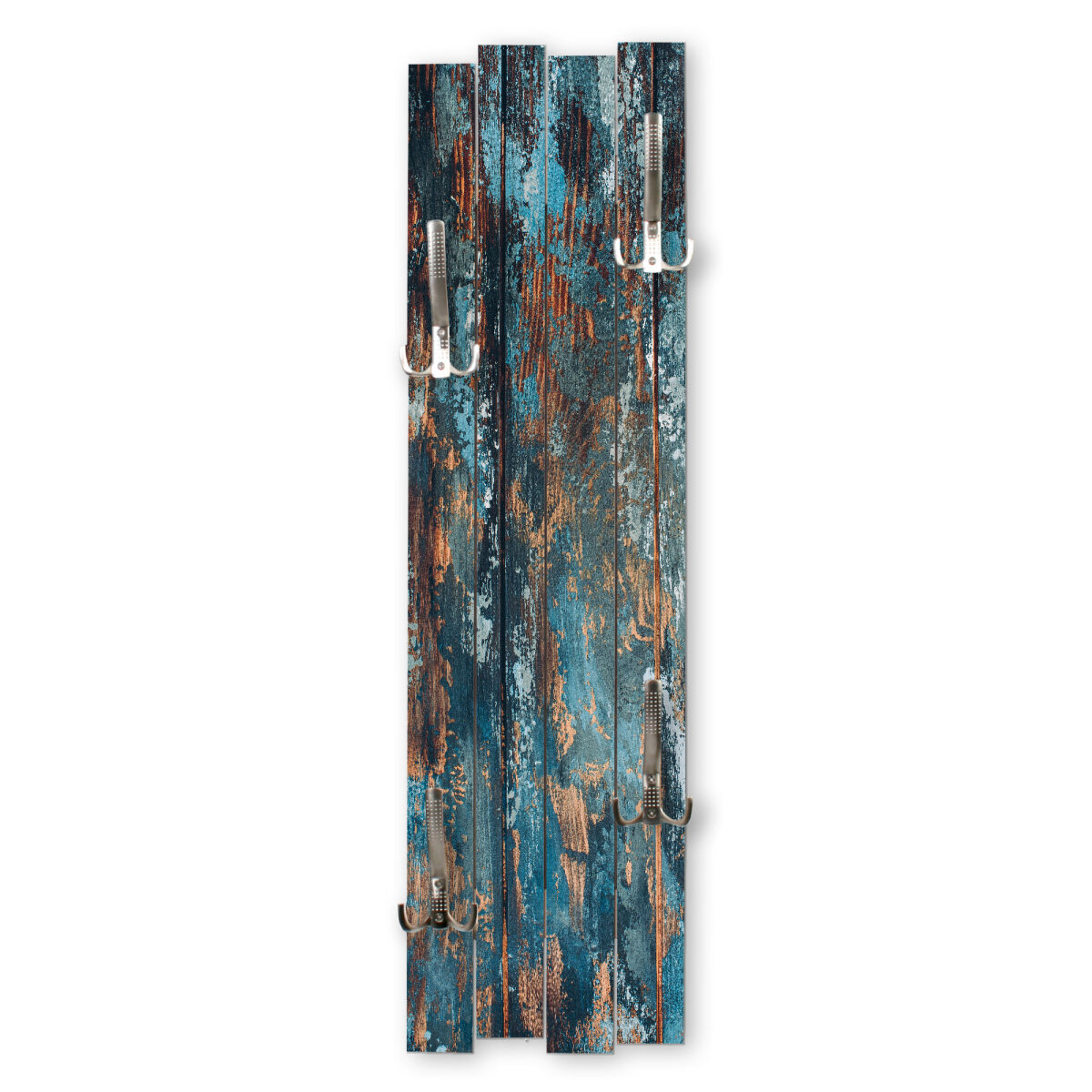 Altes Holz Blau – Shabby Chic Holz-Garderobe aus MDF