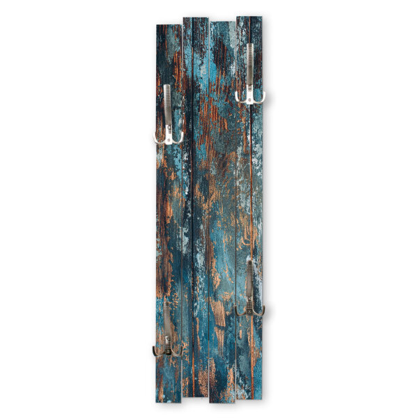 Altes Holz Blau – Shabby Chic Holz-Garderobe aus MDF