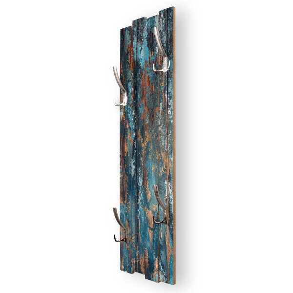 Altes Holz Blau – Shabby Chic Holz-Garderobe aus MDF