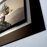 Einsamer Baum – 3D Alu Metallic Wandbild aus gebürstetem Aluminium