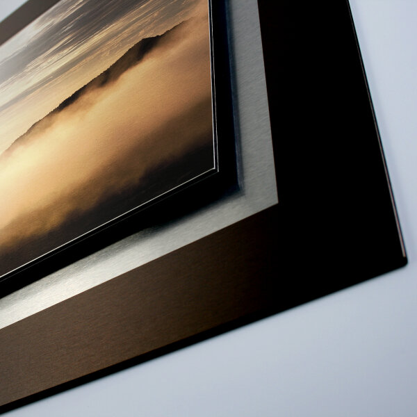 Sonnenaufgang – 3D Alu Metallic Wandbild aus gebürstetem Aluminium