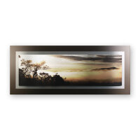 Sonnenaufgang – 3D Alu Metallic Wandbild aus gebürstetem Aluminium
