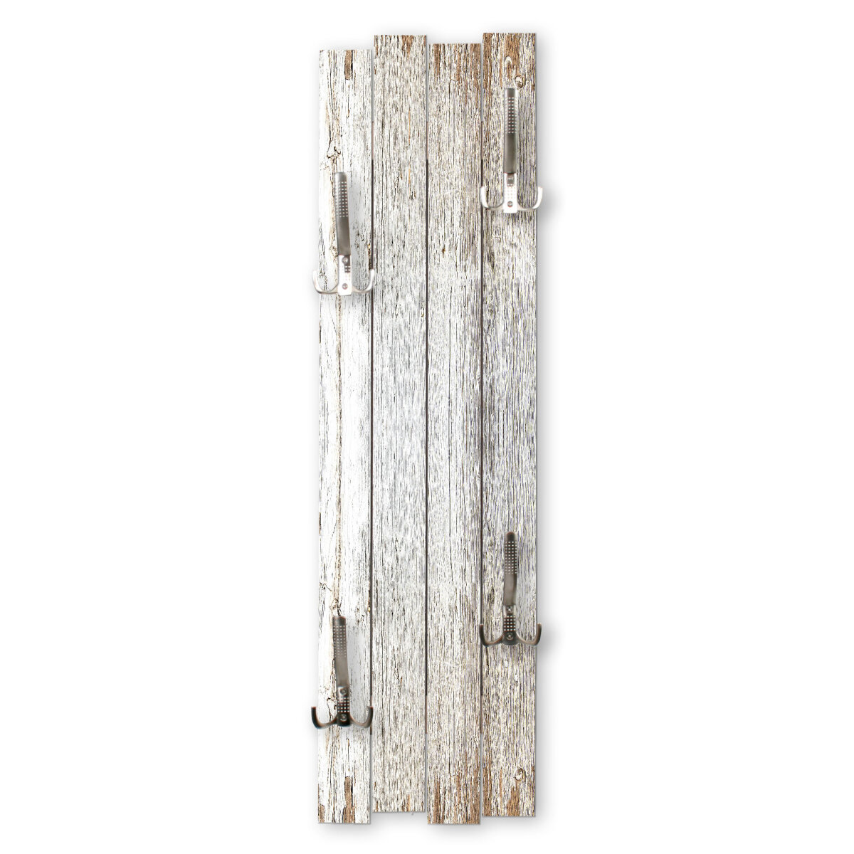 Altes Holz Weiß – Shabby Chic Holz-Garderobe aus MDF