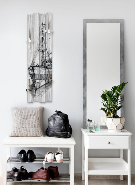 Schiff – Shabby Chic Holz-Garderobe aus MDF