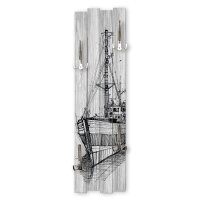 Schiff – Shabby Chic Holz-Garderobe aus MDF