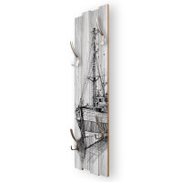 Schiff – Shabby Chic Holz-Garderobe aus MDF
