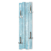 Altes Holz Hellblau – Shabby Chic Holz-Garderobe aus MDF