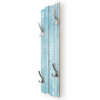 Altes Holz Hellblau – Shabby Chic Holz-Garderobe aus MDF