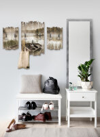Altes Boot Shabby chic 3-Teiler Garderobe aus MDF