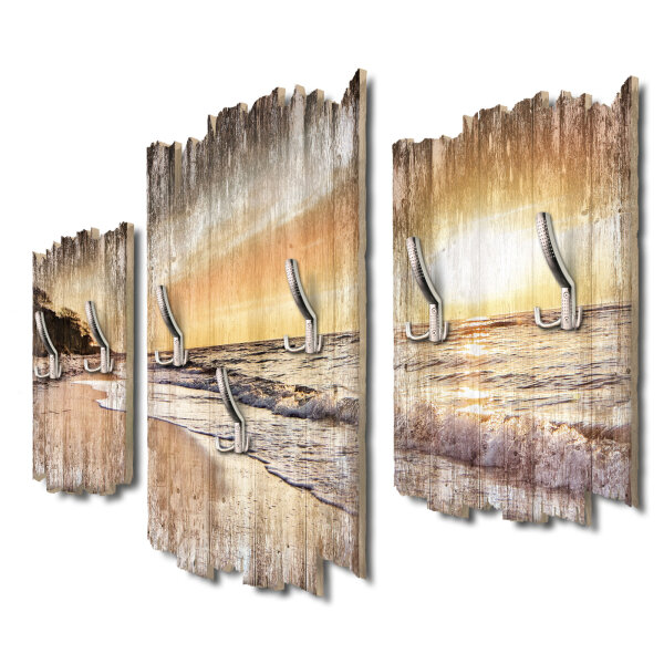 Strandspaziergang Shabby chic 3-Teiler Garderobe aus MDF