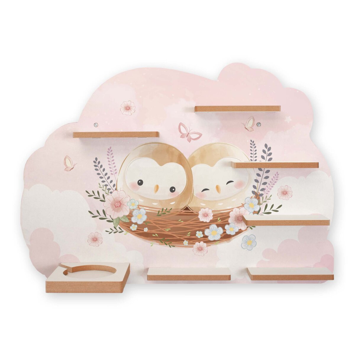 Kleine Eulen Musikbox-Regal aus MDF – passend für Toniebox® & Figuren