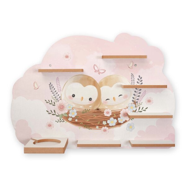 Kleine Eulen Musikbox-Regal aus MDF – passend...