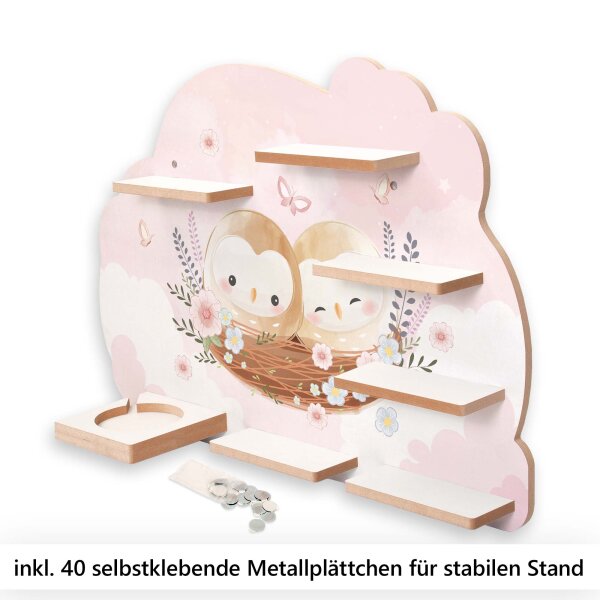 Kleine Eulen Musikbox-Regal aus MDF – passend...