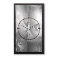 Silver Swirl – Vertora Metallic Wanduhr aus Alu & MDF