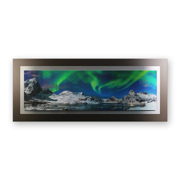 Nordlicht – 3D Alu Metallic Wandbild aus...