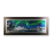 Nordlicht – 3D Alu Metallic Wandbild aus gebürstetem Aluminium