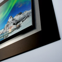 Nordlicht – 3D Alu Metallic Wandbild aus gebürstetem Aluminium