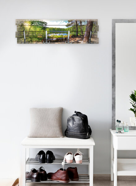 Wald See – Garderobe aus MDF im Shabby-Chic-Design