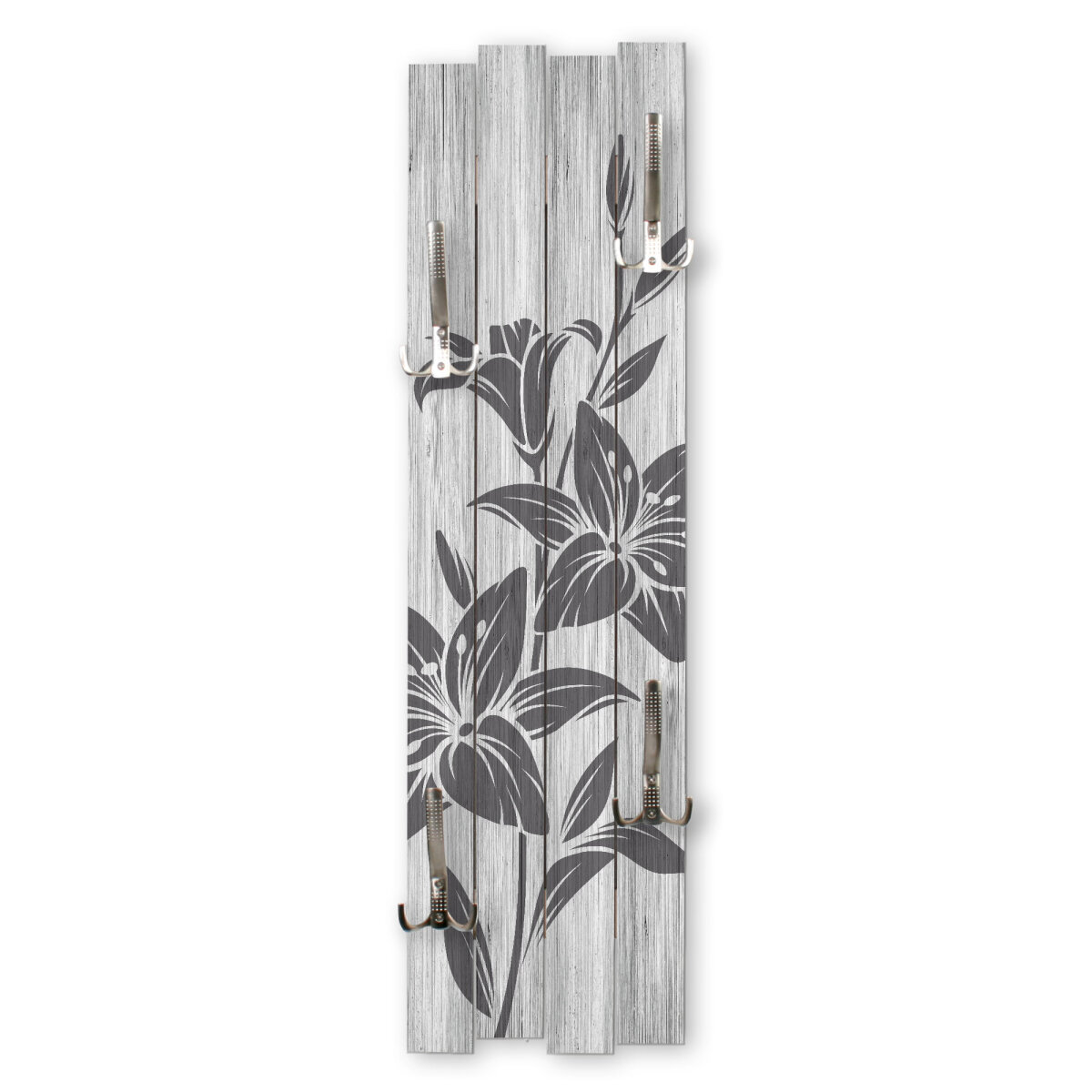 Blüten – Shabby Chic Holz-Garderobe aus MDF
