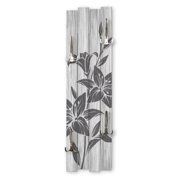 Blüten – Shabby Chic Holz-Garderobe aus MDF