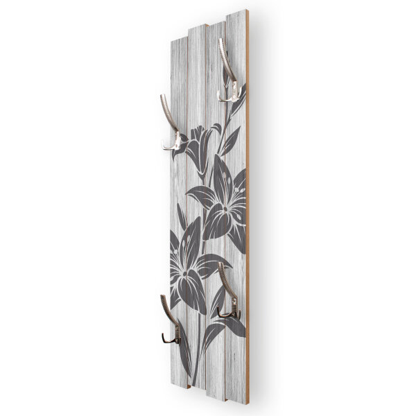 Blüten – Shabby Chic Holz-Garderobe aus MDF