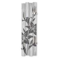 Blüten – Shabby Chic Holz-Garderobe aus MDF