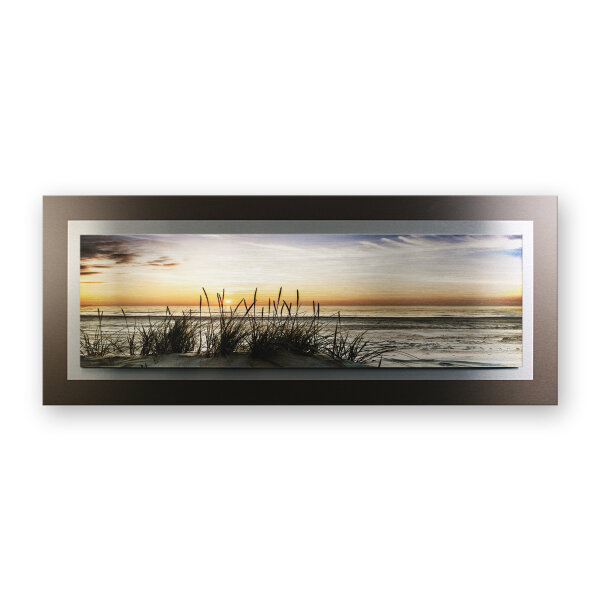 Abendlicher Strand – 3D Alu-Wandbild aus...