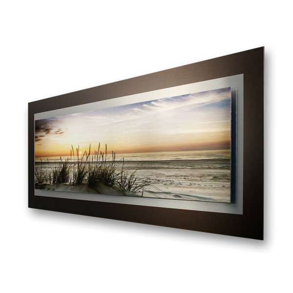 Abendlicher Strand – 3D Alu-Wandbild aus...
