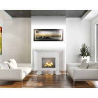 Abendlicher Strand – 3D Alu-Wandbild aus gebürstetem Aluminium