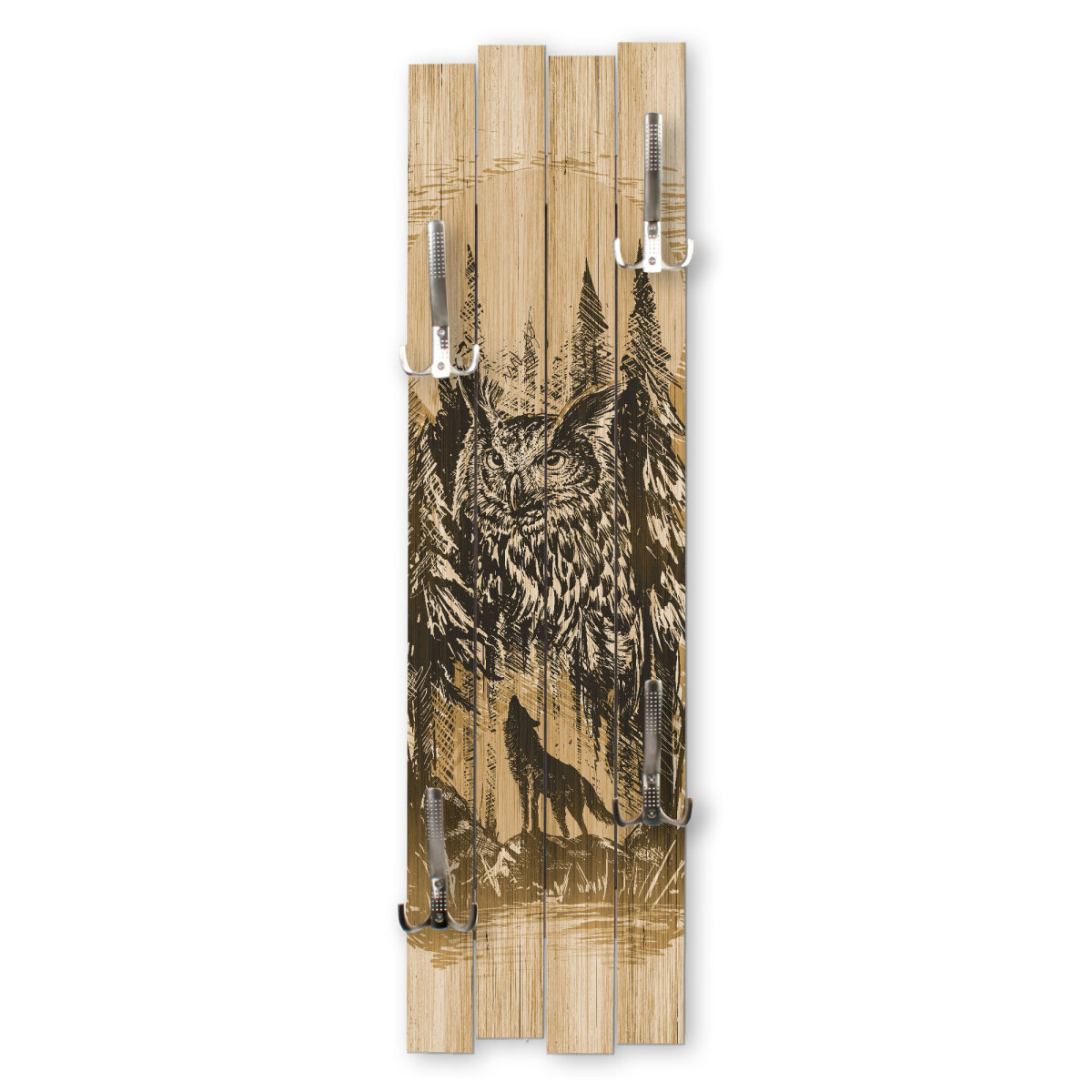 Wildnis – Shabby Chic Holz-Garderobe aus MDF