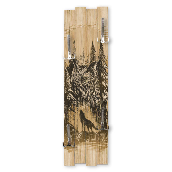 Wildnis – Shabby Chic Holz-Garderobe aus MDF