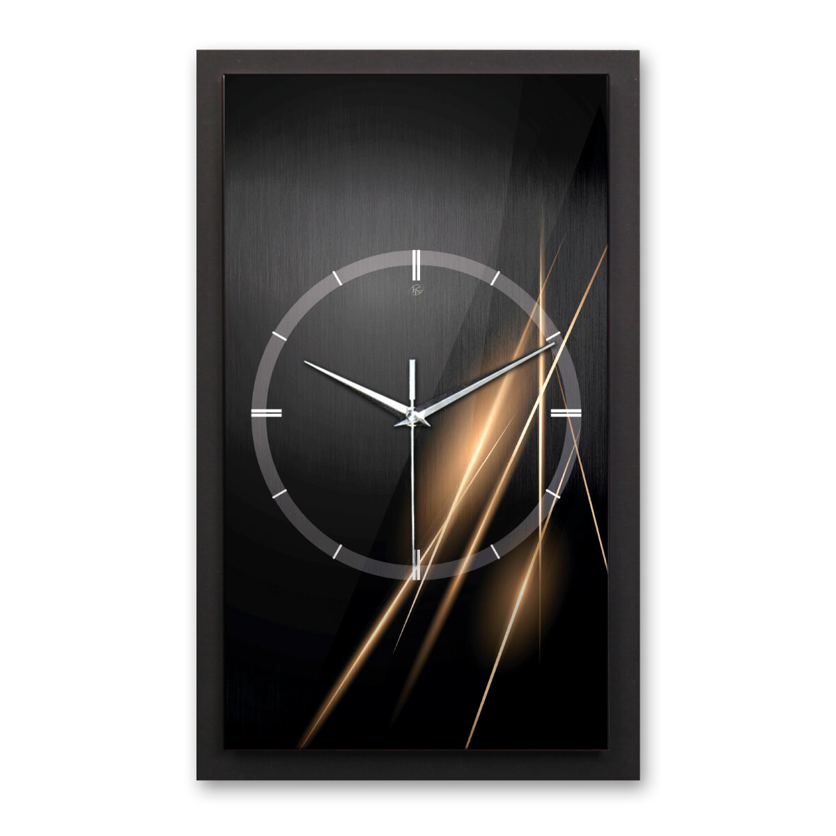 Golden Lights – Vertora Metallic Wanduhr aus Alu & MDF