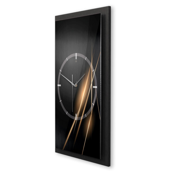 Golden Lights – Vertora Metallic Wanduhr aus Alu...