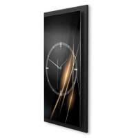 Golden Lights – Vertora Metallic Wanduhr aus Alu & MDF