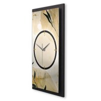 Elegant Leaves – Vertora Metallic Wanduhr aus Alu & MDF