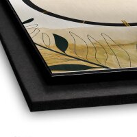 Elegant Leaves – Vertora Metallic Wanduhr aus Alu & MDF