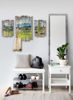 Alpenseepanorama Shabby chic 3-Teiler Garderobe aus MDF
