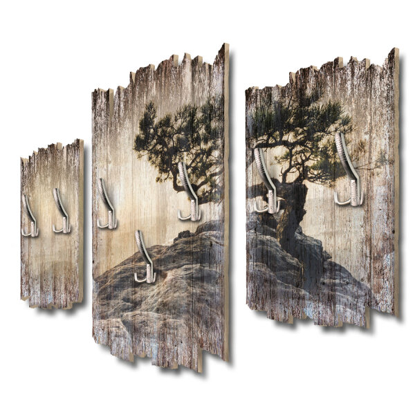 Einsamer Baum Shabby chic 3-Teiler Garderobe aus MDF