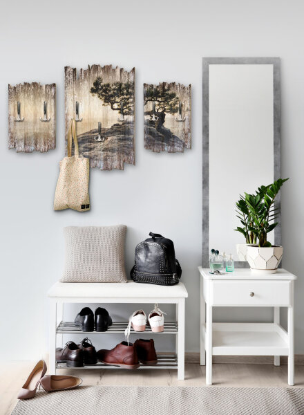 Einsamer Baum Shabby chic 3-Teiler Garderobe aus MDF