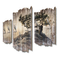 Einsamer Baum Shabby chic 3-Teiler Garderobe aus MDF