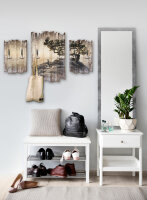 Einsamer Baum Shabby chic 3-Teiler Garderobe aus MDF