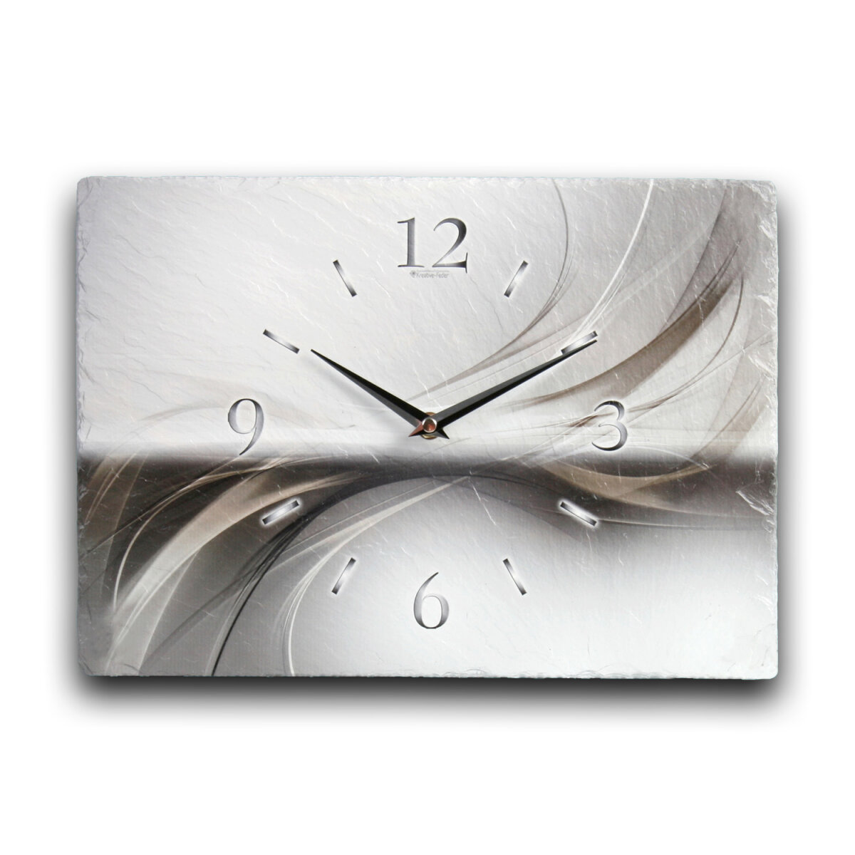 Wüstenwind Design-Wanduhr aus Steinguss mit leisem Uhrwerk