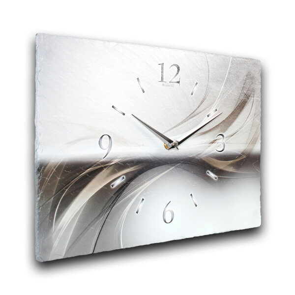 Wüstenwind Design-Wanduhr aus Steinguss mit leisem...